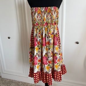 Plus Size Smocked Top Boho Sun Dress